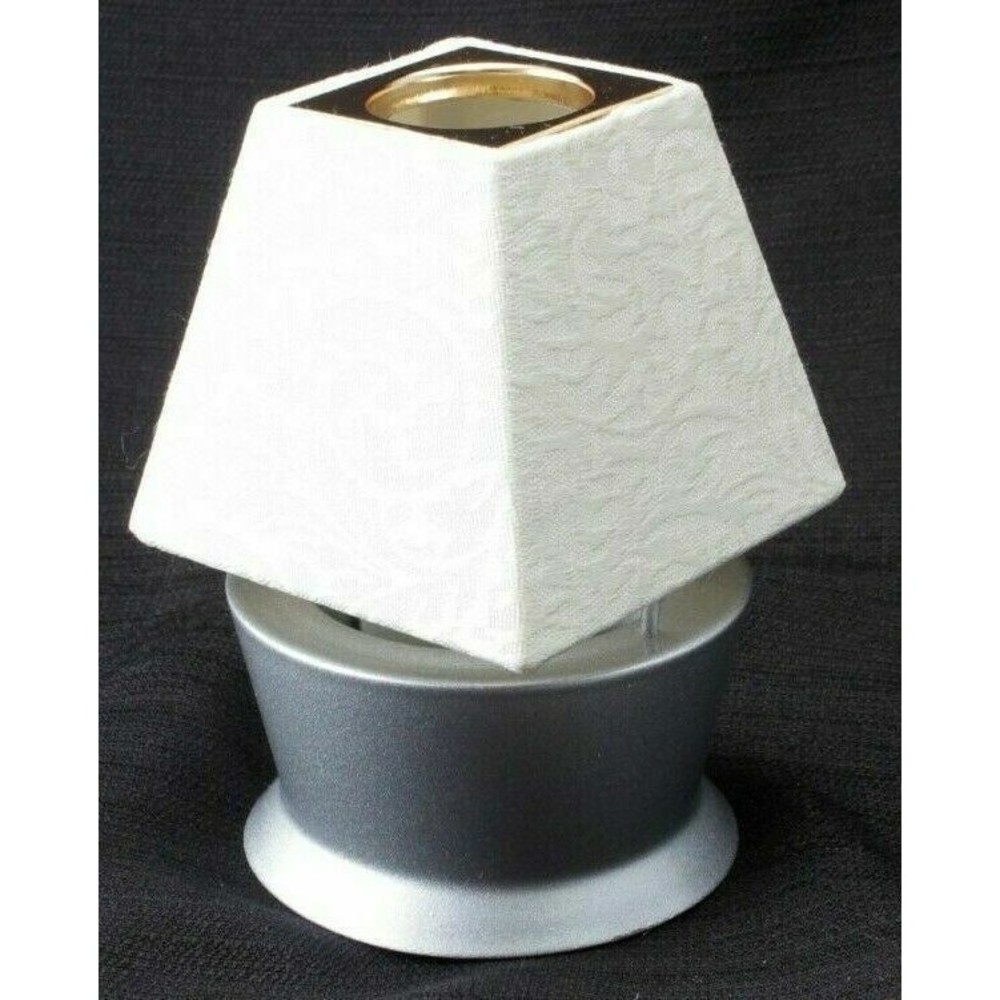Ambria Votive Candle Holder Table Lamp With Cream Colored Shade 5 Inches Tall